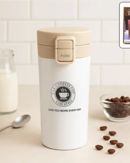 Stainless Steel Vacuum Insulated Coffee Flask with Flip Lock Lid (400ML / 1 Pc)