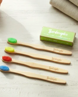 Bamboo Toothbrush Set for Adults (Pack of 4)