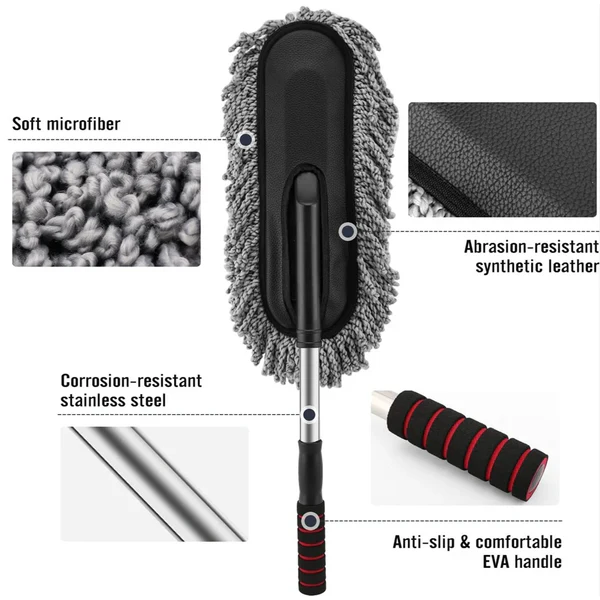 Car Duster, Long Retractable / Soft / Non-Slip / Handle - Image 2