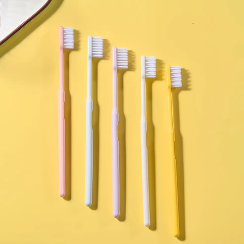 Plastic Toothbrush With Plastic Round Box (20 pcs Set) - Image 5