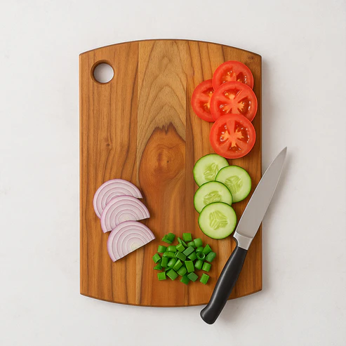 Supermom Premium Teak Wood Chopping Board for Kitchen (1 Pc) - Image 3