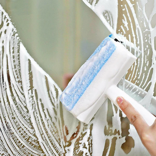 2-in-1 Glass Wiper & Brush – Double-Sided Cleaner for Mirrors, Tiles & Windows - Image 2
