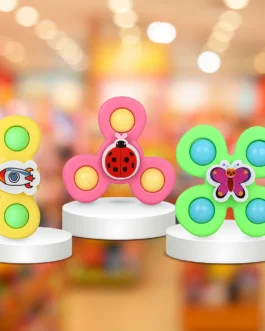 Colour Baby Spinner Toy Set – Suction Cup Sensory Spin Toys (3 Pc Set)