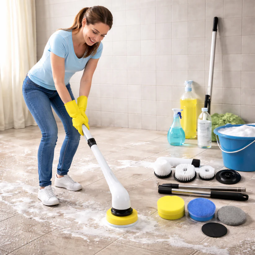 9-in-1 Electric Spin Scrubber - (1 Set) - Image 6