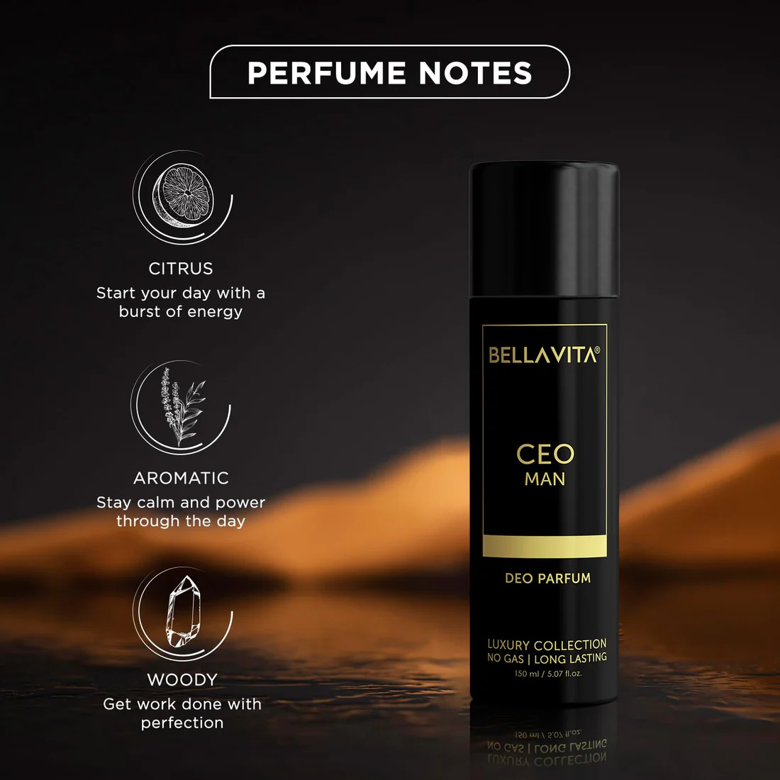 Bellavita Premium CEO Man Deo Perfume Body Spray 150 ML - Image 5
