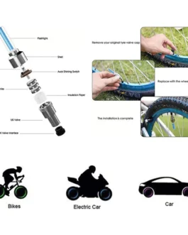 LED Flash Light lamp tyre Wheel Valve Sealing caps (2 Pc / Mix Color)