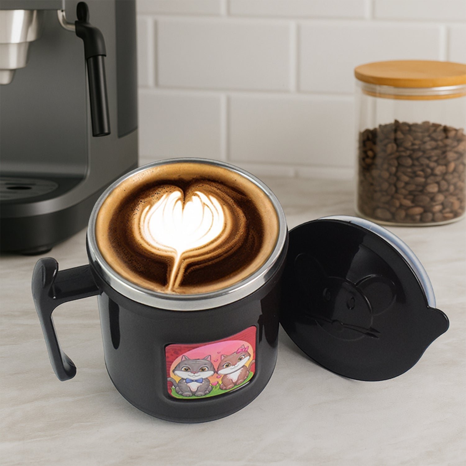 1 Pc Apex Cat Mug – 250 ml Stainless Steel Insulated Inner with Cute Cat Print - Image 7