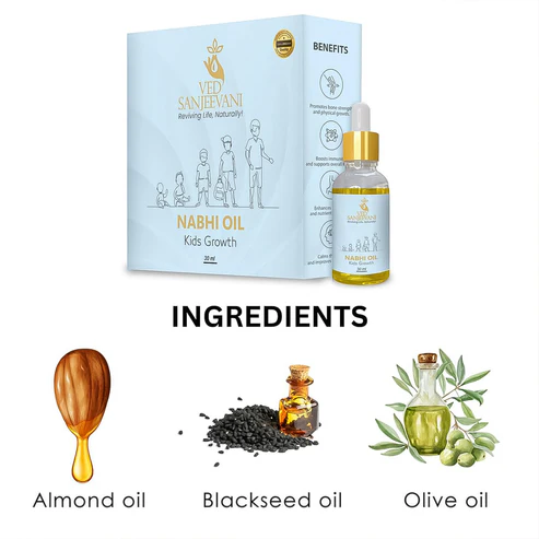 Ved Sanjeevani Nabhi Oil for Kids Growth (30ML / 1 Pc) - Image 2