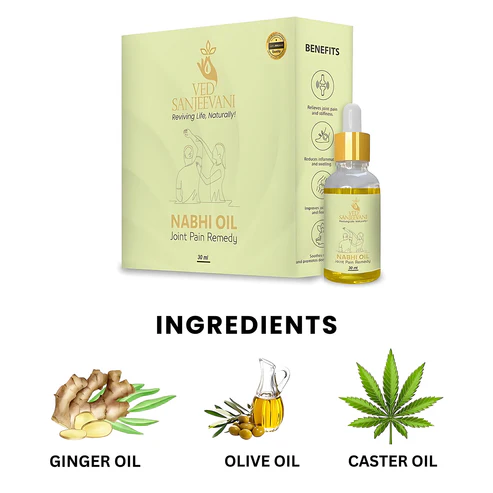 Ved Sanjeevani Nabhi Oil for Joint Pain Relief (30ML / 1 Pc) - Image 3