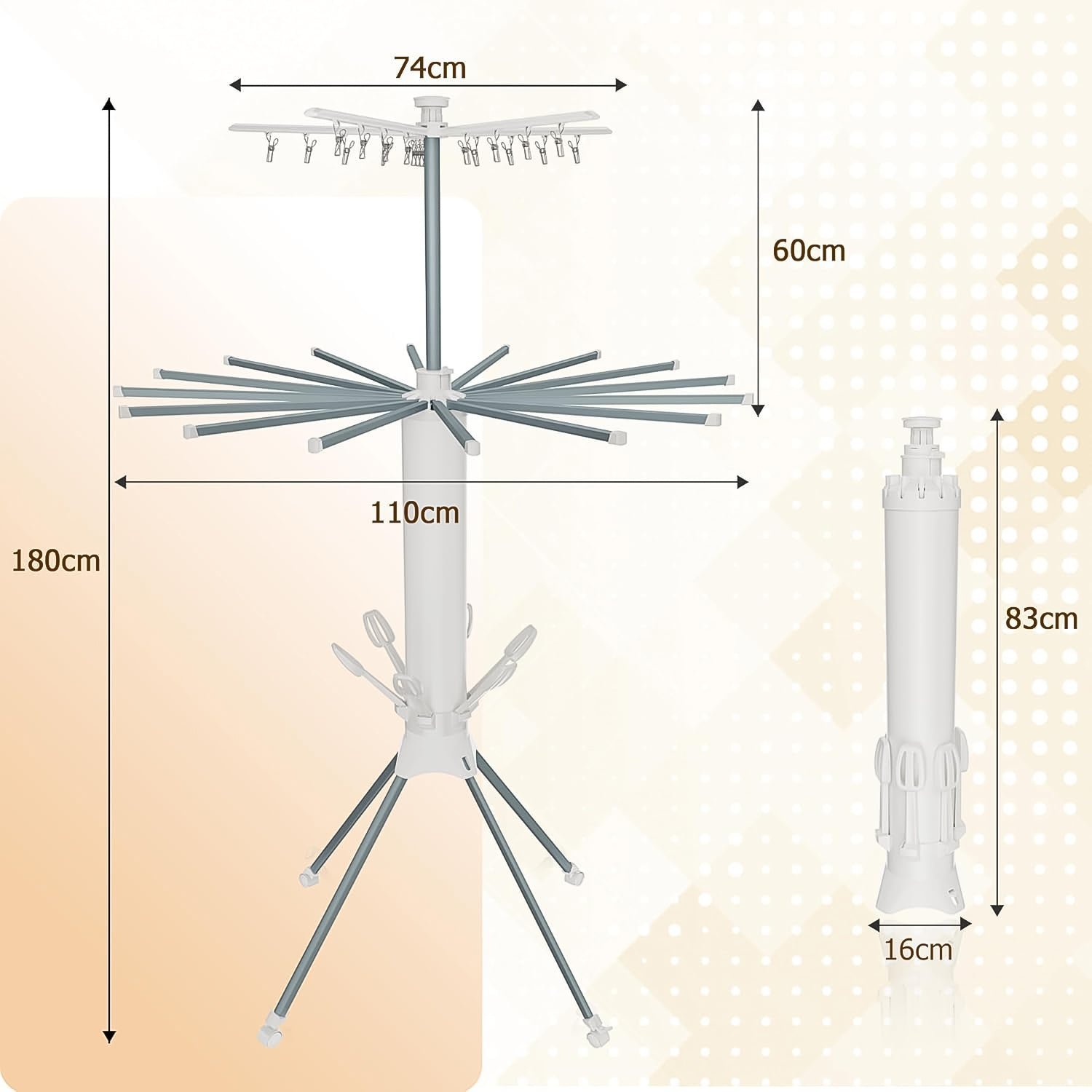 Multi-Layer Foldable Clothes Drying Rack Set - Image 5