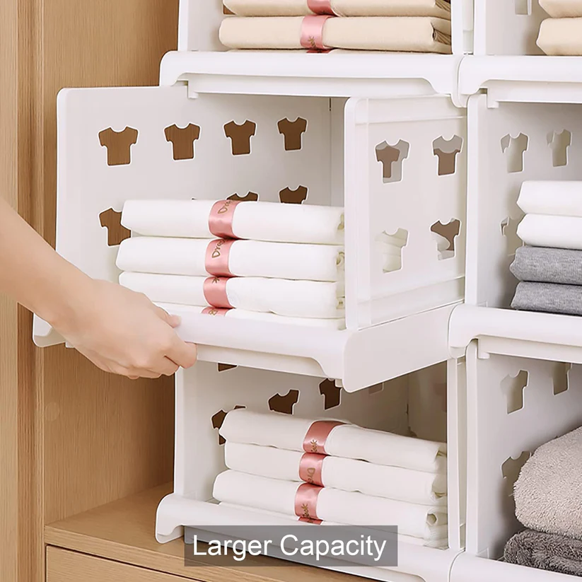 4-Layer Stackable Foldable Storage Organizer Cart Kitchen, Closet, Bedroom & Bathroom - Image 4