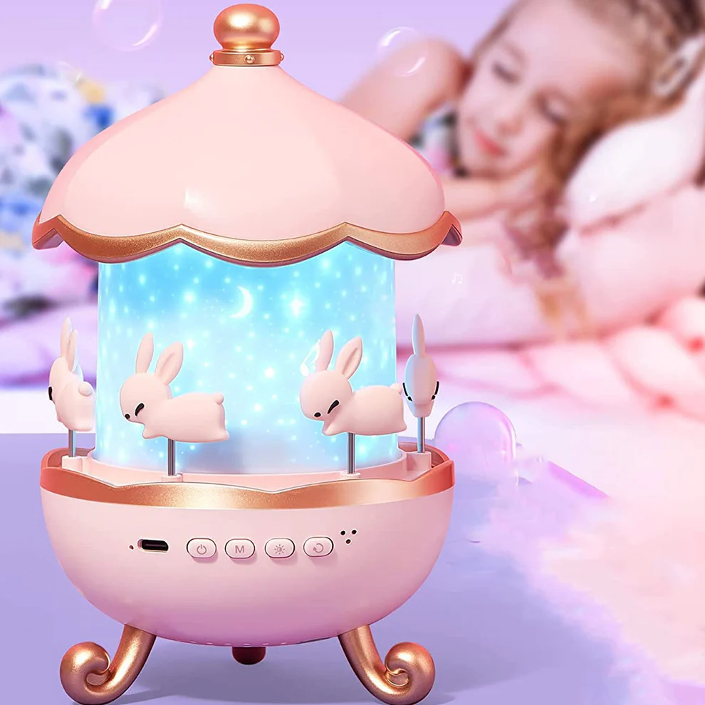 Bunny’s Carousel Rotating LED Night Light - Image 2