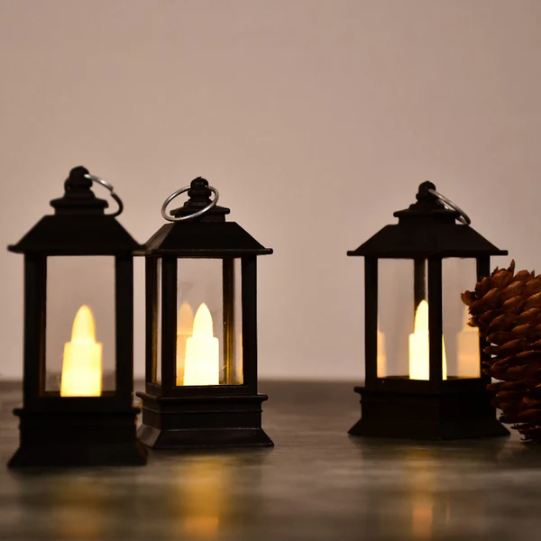 Classic Style Lantern With Artificial Rustic Battery-Operated Flameless Candle Light For Home Decoration (Pack of 24) - Image 4