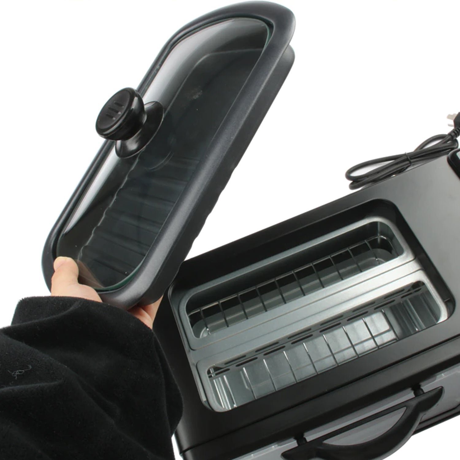 3 in 1 Breakfast Maker Portable Toaster Oven, Grill Pan & Coffee Maker Full Breakfast Ready at One Go - Image 4
