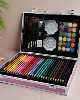 17980 Professional Art Set-Drawing Painting Sketching Coloring Kids Set All in 1 Art Case Perfect for Kids with Unicorn Design Case, Shading Crayons Oil Pastels Color Set Watercolor Cakes Paint Brush Sharpener Eraser (145 Pcs Set)