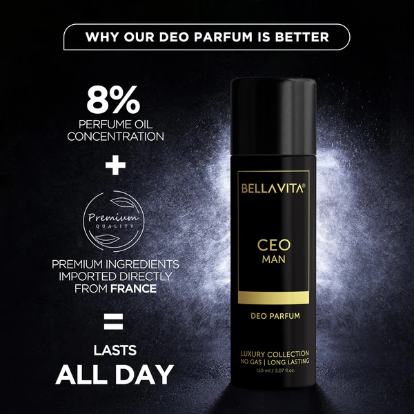 Bellavita Premium CEO Man Deo Perfume Body Spray 150 ML - Image 3