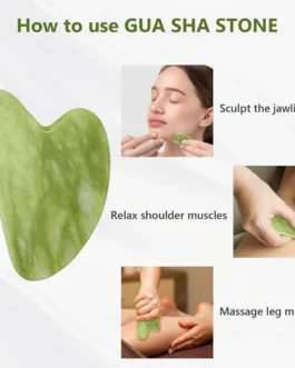 Facial Face Roller & Gua Sha Massage Set (1 Set)