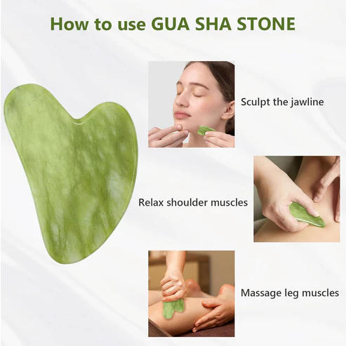Facial Face Roller & Gua Sha Massage Set (1 Set) - Image 2