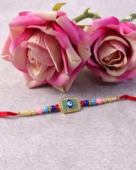 Colorful Evil Eye Designer Rakhi with Beads (1 Pc)