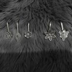 Oxidized Silver Traditional Floral Nose Pins Combo for Women & Girls (Pack of 5)