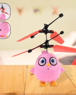 Electroplay Flying Bird RC Toy with LED & Remote Control – Pink Owl Design (1 Set)