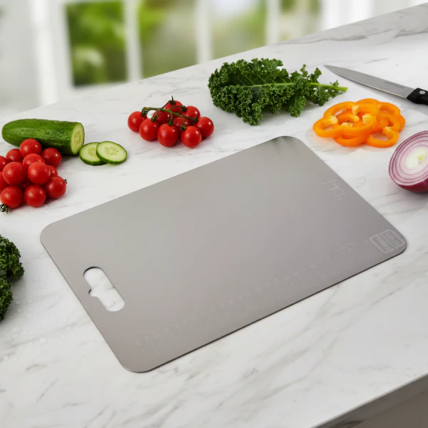 Large Stainless Steel Chopping Cutting Board (1 Pc) - Image 3