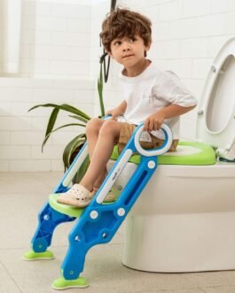 2 in 1 Training Foldable Ladder Potty Toilet Seat for Kids —–