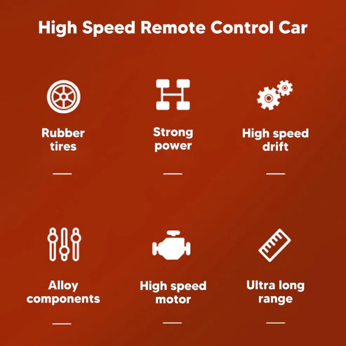 Electroplay Metal Body High-Speed RC Supercar with Remote Control Racing Car - Image 2