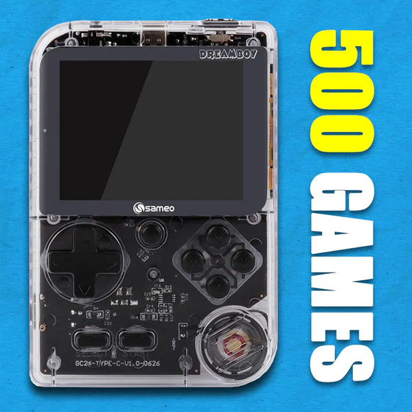 DreamBoy Retro Handheld Game Console with 500 Built-in Classic Games, TV Output & Rechargeable Battery - Image 4