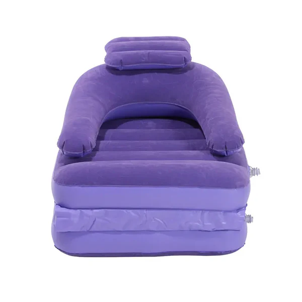 2-in-1 Air Mattress & Lounger Portable Inflatable Sofa with Hand Pump - Image 6