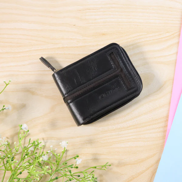 Compact Zip-Around Card Holder Wallet for Men & Women (1 Pc) - Image 2