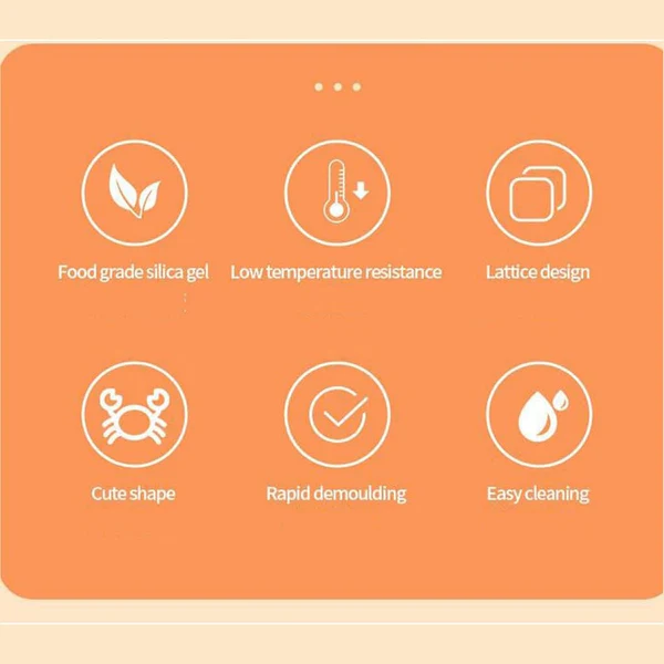 Creative Crab Shape Ice Mold Tray Silicone Ice Cube Maker Fun Cartoon Ice Tray (1 Pc) - Image 3