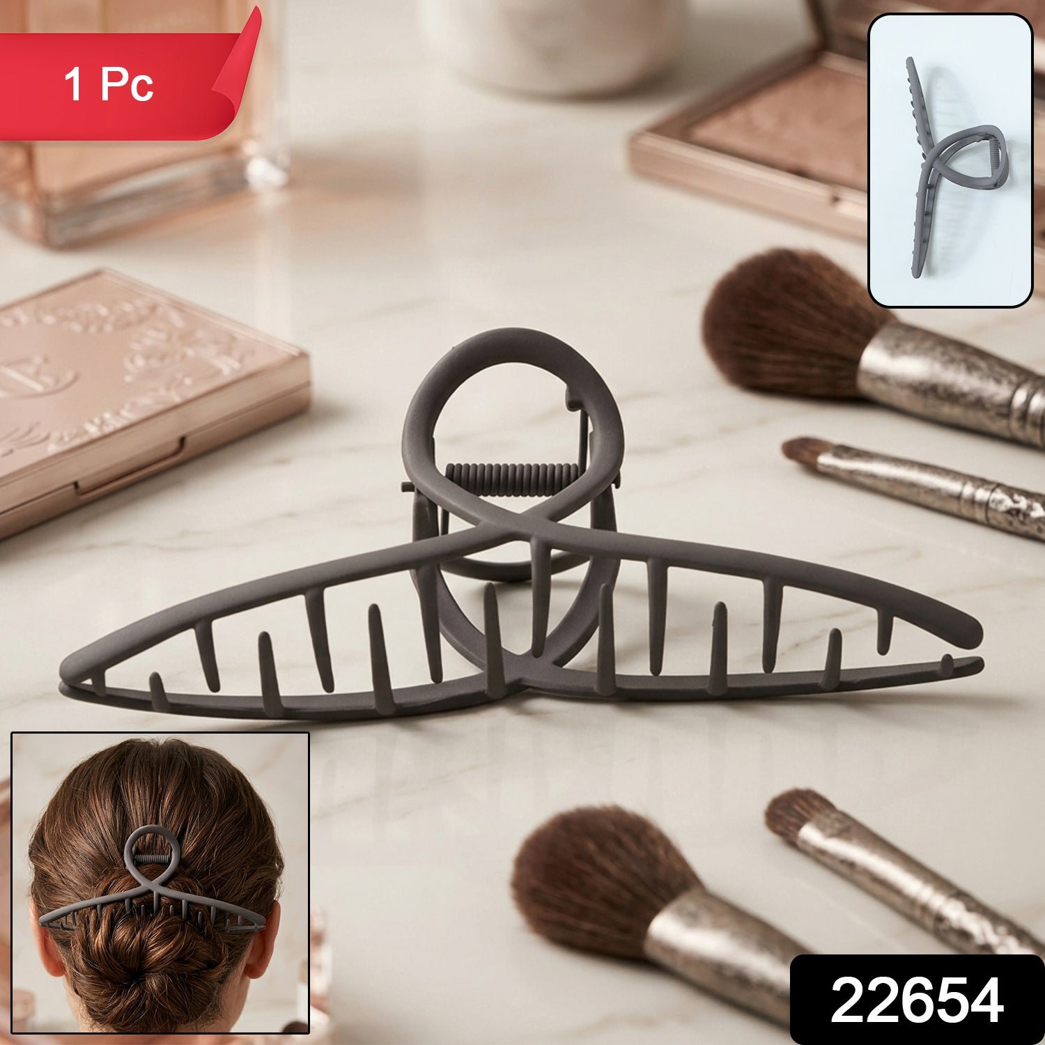 08-hair-clip_e89da152-feff-42f9-81e2-0789d3c9f6cc.jpg Strong Grip Large Hair Claw Clip for Thick Hair - 1 Pc - Image 1