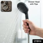 Handheld Bathroom Shower Head with 143cm Flexible Stainless Steel Hose - Image 2