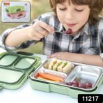 Fresca Stainless Steel 3 Compartment Lunch Box (1 Pc) - Image 2