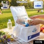 Portable Insulated Lunch Bag with Zipper Closure 16x19x21 Cm - Image 2