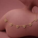 Love Drop Heart Necklace Elegant Ruby Heart Pendant Necklace for Women - Image 2