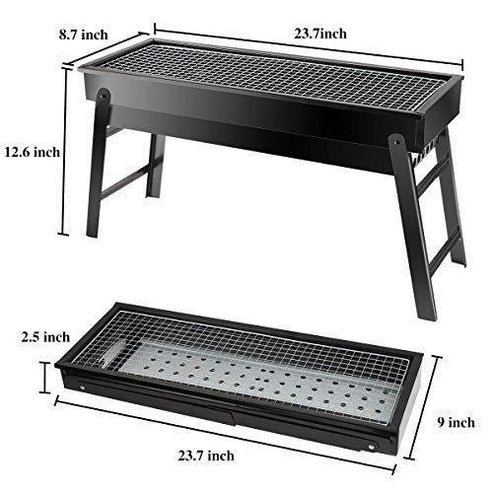 Folding Portable Barbeque BBQ Grill Set for Outdoor and Home - Image 3