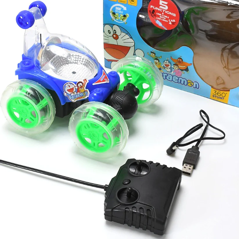 Rechargeable 360° Stunt Remote Control Car with 3D Lights & Music for Kids - Image 8