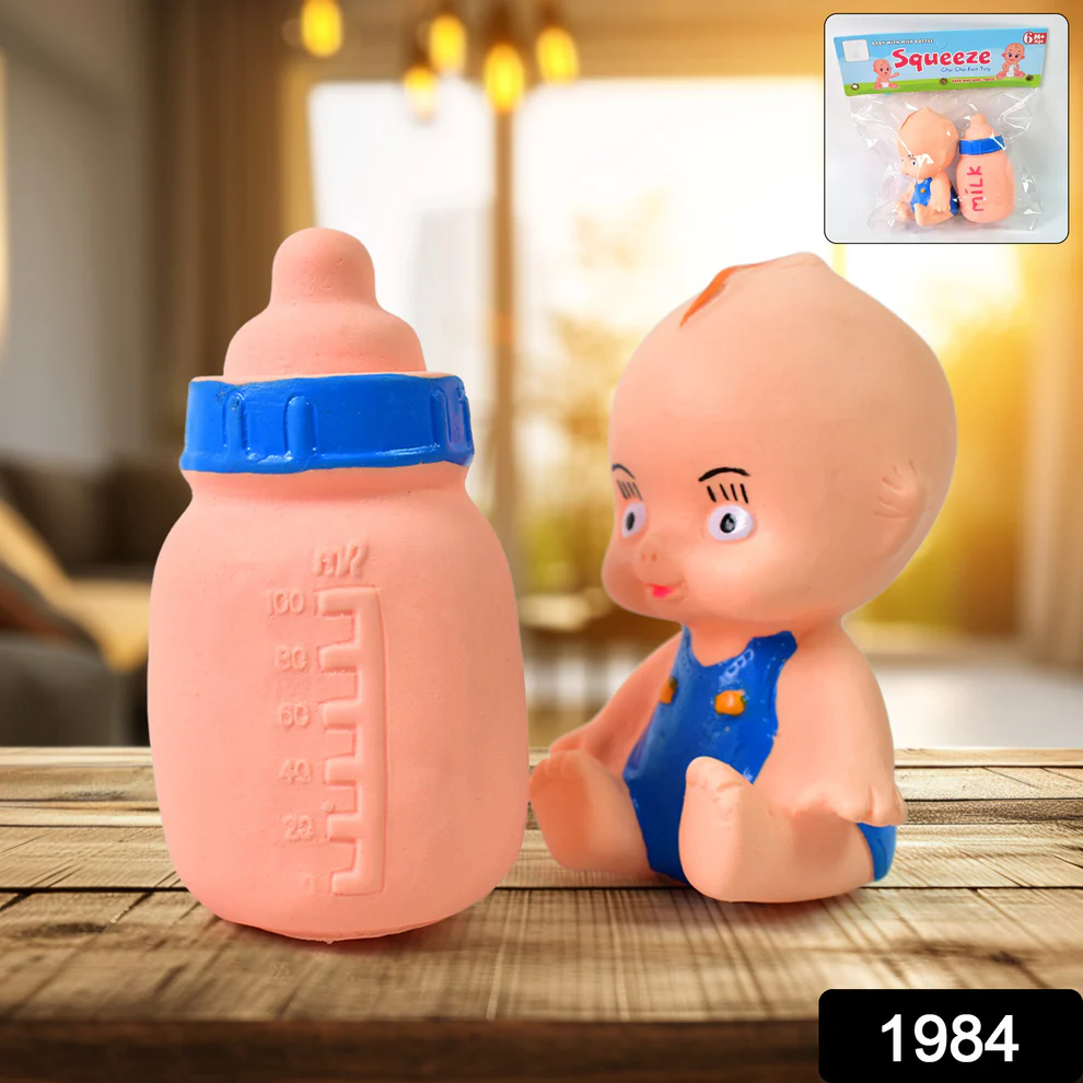 Baby And Bottle Squeeze Chu Chu Fun Toy (2 Pcs) - Image 3