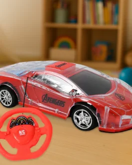 Plastic RC Racing Car – 2-Way Control with Handle Remote & Rechargeable Battery