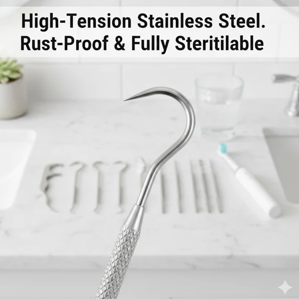 7 IN 1 STAINLESS STEEL TOOTHPICK FLOSSIER SET (1 SET / With Case) - Image 6