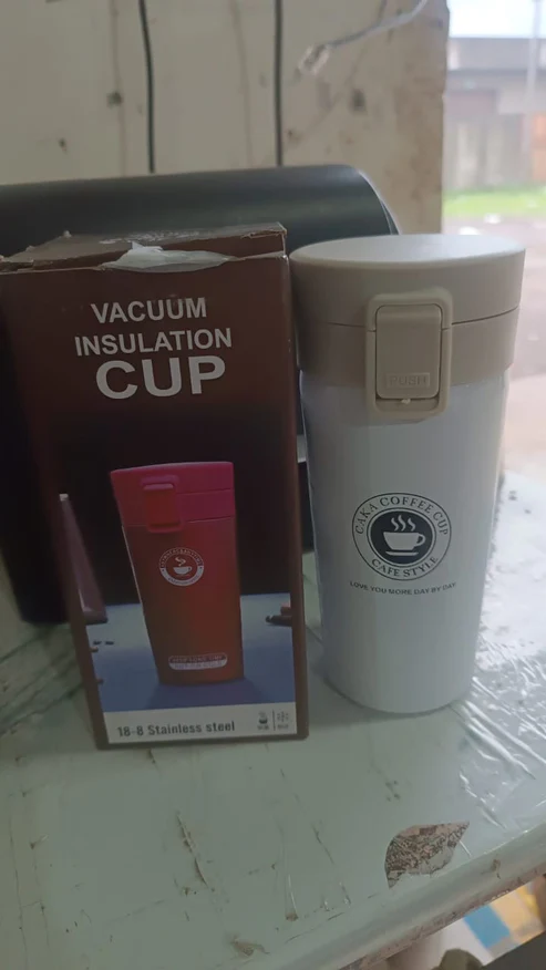 Stainless Steel Vacuum Insulated Coffee Flask with Flip Lock Lid (400ML / 1 Pc) - Image 5