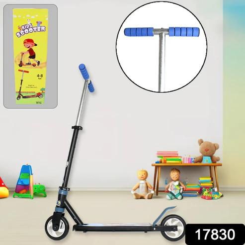 Foldable Kids Ride-On Scooter – 2-Wheel, Height Adjustable (4-8 yrs, Multicolor) - Image 2