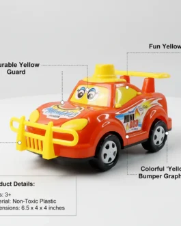 Funwoods Friction-Powered Cartoon Racing Car Toy – (1 Pc)