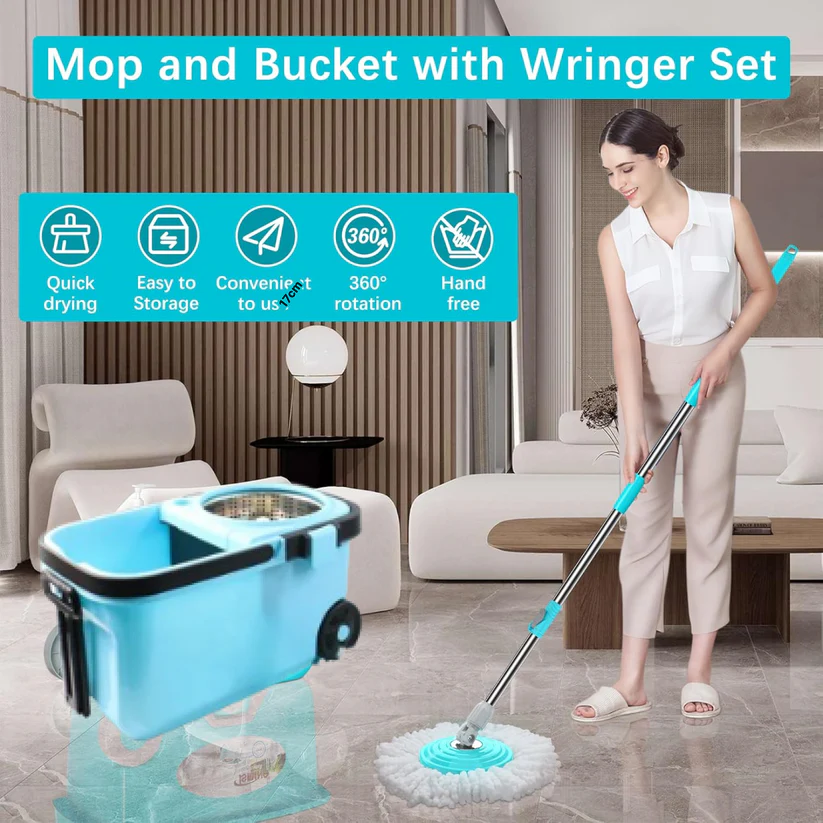 Premium 360° Spin Cleaning Mop Set - Image 10