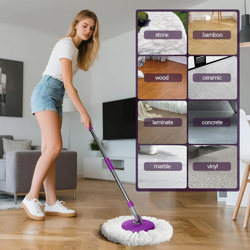 Premium 360° Spin Cleaning Mop Set - Image 9