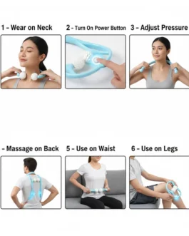 Portable Neck & Shoulder Massager for Back & Waist Relief