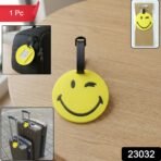 Cute Smiley Face Round Travel Identification Luggage Bag Tag (1 Pc) - Image 2