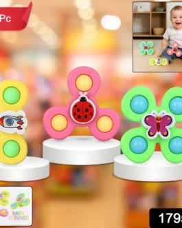 Colour Baby Spinner Toy Set – Suction Cup Sensory Spin Toys (3 Pc Set)